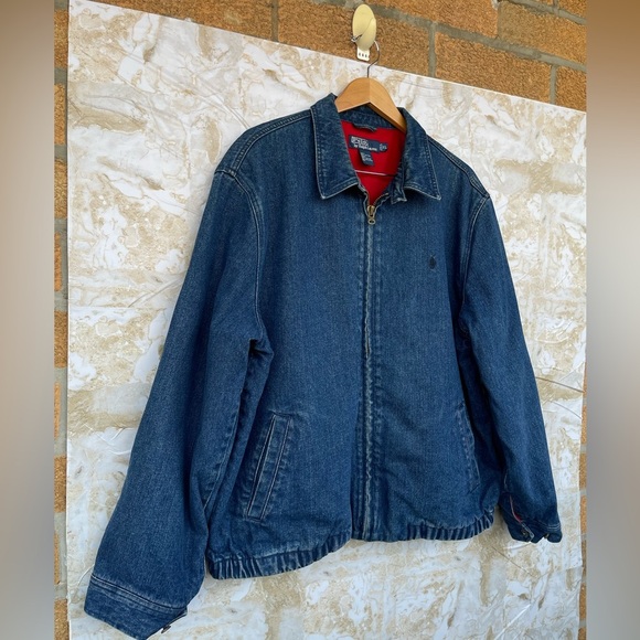 Ralph Lauren Vintage Velvet‑Lined Denim Jacket XL, Classic Trucker Style - Picture 2 of 15